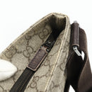 GUCCI GG Supreme Shoulder Bag PVC Leather Beige Silver 141198 Auth 179200-9