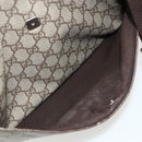 GUCCI GG Supreme Shoulder Bag PVC Leather Beige Silver 141198 Auth 179200-11