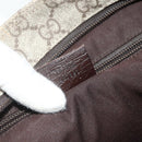 GUCCI GG Supreme Shoulder Bag PVC Leather Beige Silver 141198 Auth 179200-12