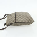 GUCCI GG Supreme Shoulder Bag PVC Leather Beige Silver 141198 Auth 179200-3