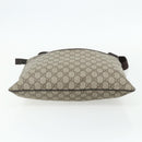 GUCCI GG Supreme Shoulder Bag PVC Leather Beige Silver 141198 Auth 179200-5