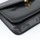 GUCCI Shoulder Bag Leather Black Gold Auth 179201A-14