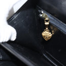 GUCCI Shoulder Bag Leather Black Gold Auth 179201A-21