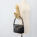 GUCCI Shoulder Bag Leather Black Gold Auth 179201A-26