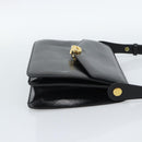 GUCCI Shoulder Bag Leather Black Gold Auth 179201A-5