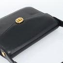 GUCCI Shoulder Bag Leather Black Gold Auth 179201A-6