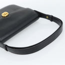 GUCCI Shoulder Bag Leather Black Gold Auth 179201A-7