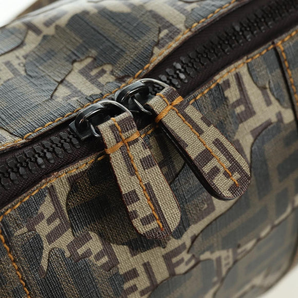 FENDI Zucca Canvas Hand Bag Beige Auth 179203SM