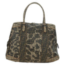 FENDI Zucca Canvas Hand Bag Beige Auth 179203SM-2
