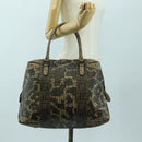 FENDI Zucca Canvas Hand Bag Beige Auth 179203SM-21
