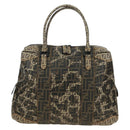 FENDI Zucca Canvas Hand Bag Beige Auth 179203SM-3