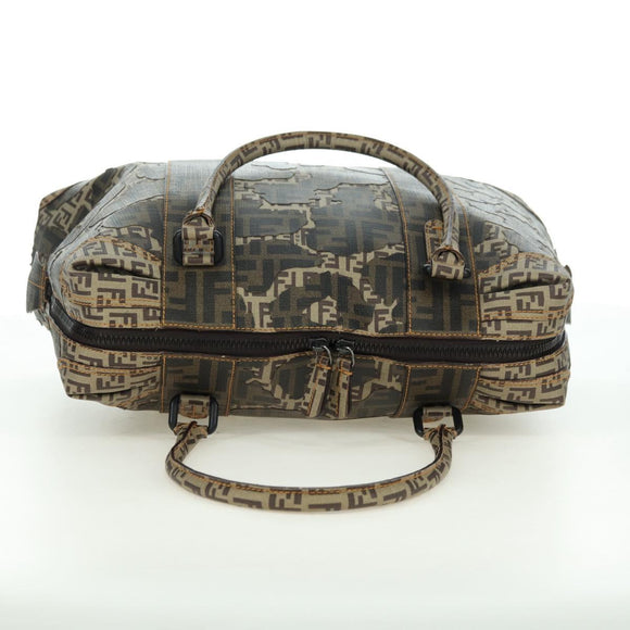 FENDI Zucca Canvas Hand Bag Beige Auth 179203SM