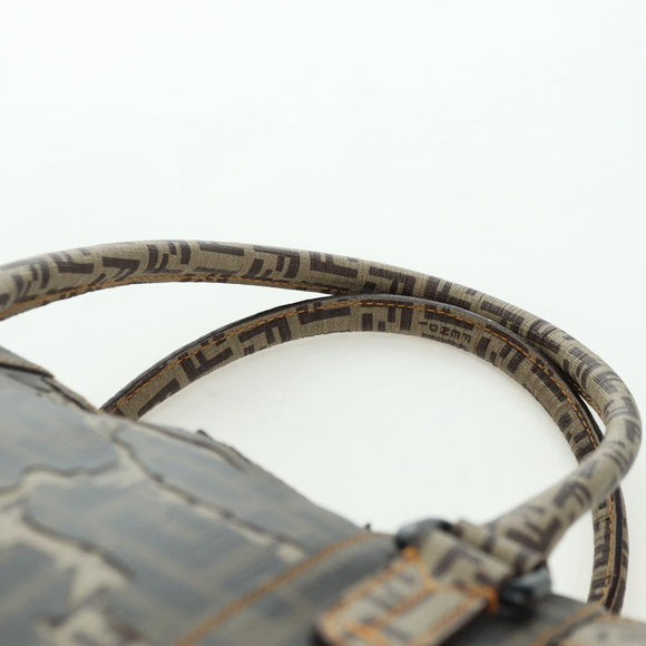 FENDI Zucca Canvas Hand Bag Beige Auth 179203SM