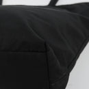 PRADA Tote Bag Nylon Black Gold Auth 179207-12