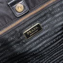 PRADA Tote Bag Nylon Black Gold Auth 179207-16