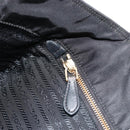 PRADA Tote Bag Nylon Black Gold Auth 179207-20