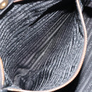 PRADA Tote Bag Nylon Black Gold Auth 179207-21
