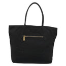 PRADA Tote Bag Nylon Black Gold Auth 179207-3