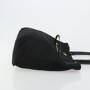 PRADA Tote Bag Nylon Black Gold Auth 179207-4