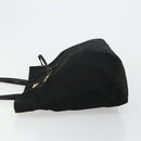 PRADA Tote Bag Nylon Black Gold Auth 179207-5