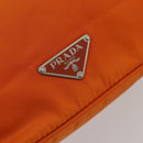 PRADA Shoulder Bag Nylon Orange Silver Auth 179208A-14