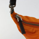 PRADA Shoulder Bag Nylon Orange Silver Auth 179208A-15