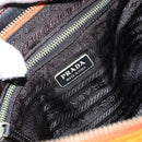 PRADA Shoulder Bag Nylon Orange Silver Auth 179208A-17