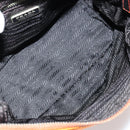 PRADA Shoulder Bag Nylon Orange Silver Auth 179208A-18