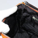 PRADA Shoulder Bag Nylon Orange Silver Auth 179208A-20