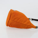 PRADA Shoulder Bag Nylon Orange Silver Auth 179208A-4
