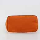 PRADA Shoulder Bag Nylon Orange Silver Auth 179208A-9