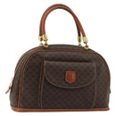 CELINE Macadam Canvas Hand Bag PVC Leather Gold Brown Auth 179210A-1