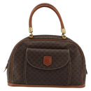 CELINE Macadam Canvas Hand Bag PVC Leather Gold Brown Auth 179210A-2