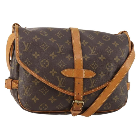 LOUIS VUITTON Monogram Saumur 30 Shoulder Bag M42256 LV Auth 179211A