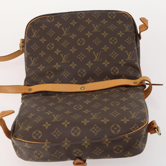 LOUIS VUITTON Monogram Saumur 30 Shoulder Bag M42256 LV Auth 179211A