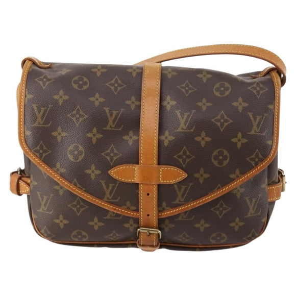 LOUIS VUITTON Monogram Saumur 30 Shoulder Bag M42256 LV Auth 179211A