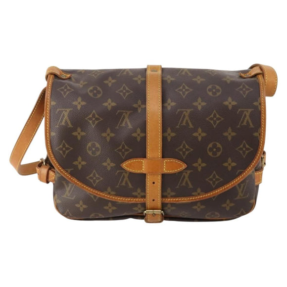 LOUIS VUITTON Monogram Saumur 30 Shoulder Bag M42256 LV Auth 179211A