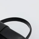 CELINE Vanity Cosmetic Pouch Leather Black Gold Auth 179213-8