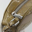 Salvatore Ferragamo Vala Chain Bag Patent leather Silver Beige Auth 179215A-15