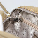 Salvatore Ferragamo Vala Chain Bag Patent leather Silver Beige Auth 179215A-20