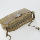 Salvatore Ferragamo Vala Chain Bag Patent leather Silver Beige Auth 179215A-6