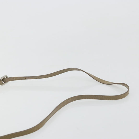 Salvatore Ferragamo Vala Chain Bag Patent leather Silver Beige Auth 179215A