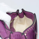 VALENTINO Rock Studs Shoulder Bag Leather 2way Purple Gold Auth 179216A-19