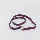 VALENTINO Rock Studs Shoulder Bag Leather 2way Purple Gold Auth 179216A-23