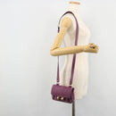 VALENTINO Rock Studs Shoulder Bag Leather 2way Purple Gold Auth 179216A-24