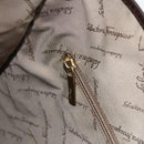 Salvatore Ferragamo Tote Bag Nylon Brown Gold Auth 179217A-17