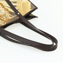 Salvatore Ferragamo Tote Bag Nylon Brown Gold Auth 179217A-7