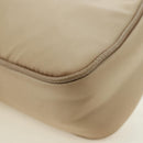 PRADA Shoulder Bag Nylon 2way Beige Silver Auth 179223M-14