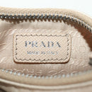 PRADA Shoulder Bag Nylon 2way Beige Silver Auth 179223M-20