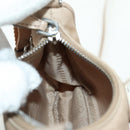 PRADA Shoulder Bag Nylon 2way Beige Silver Auth 179223M-23